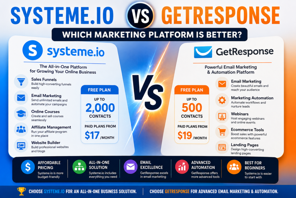 Systeme.io vs GetResponse