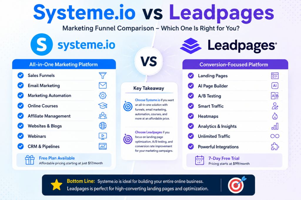 Systeme.io vs Leadpages
